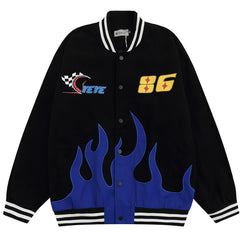 Embroidery Flame Moto Varsity Jacket, , women clothing, embroidery-flame-moto-varsity-jacket, , fairypeony