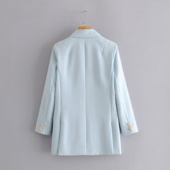 Double-breasted Suit Blazer, , women clothing, double-breasted-suit-blazer, , fairypeony