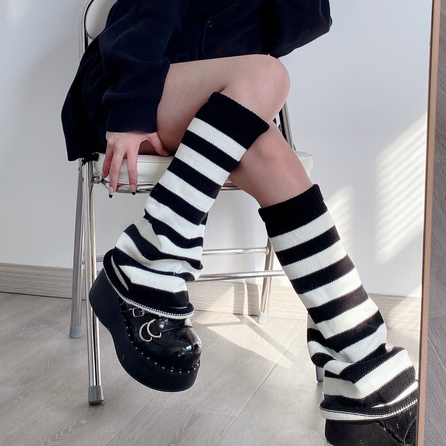 Vintage Striped Leg Socks, , women clothing, vintage-striped-leg-socks, , fairypeony