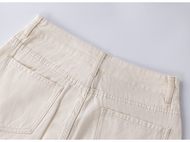 Casual Mopping Khaki Straight-leg Pants, , women clothing, casual-mopping-khaki-straight-leg-pants, khaki, fairypeony