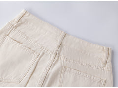 Casual Mopping Khaki Straight-leg Pants, , women clothing, casual-mopping-khaki-straight-leg-pants, khaki, fairypeony