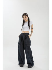 Vintage Punk Baggy Cargo Jeans - fairypeony