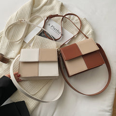 Contrast Stitching Square Shoulder Bag, , women clothing, contrast-stitching-square-shoulder-bag, , fairypeony