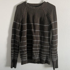 Striped Ribbed Pullover Knit Sweater - fairypeony
