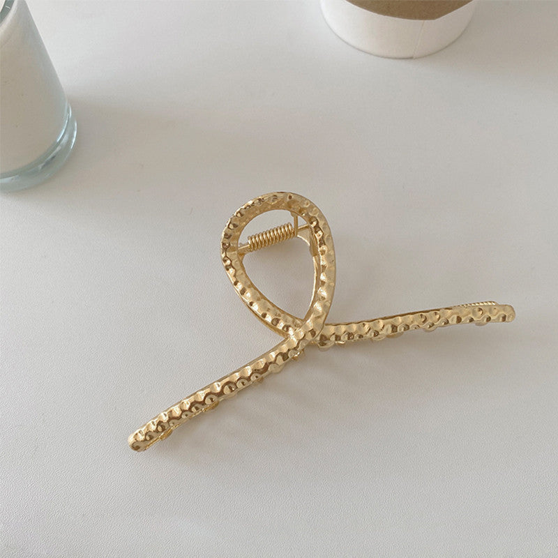 Matte metal horsetail clip, , women clothing, matte-metal-horsetail-clip, , fairypeony