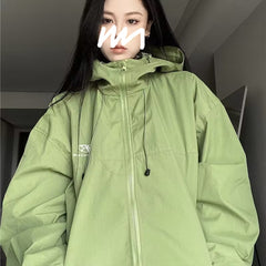 Oversize Waterproof Hooded Jacket - fairypeony