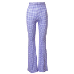 Purple High Waist Hip Flare Casual Pants, , women clothing, purple-high-waist-hip-flare-casual-pants, , fairypeony