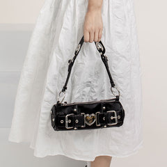 Y2K Heart Metal Chain Shoulder Bag - fairypeony