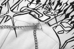 Splash Print Grunge Crop Top - fairypeony