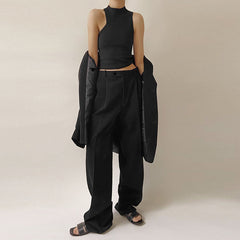 Loose Drape Commuter Simple Pants, , women clothing, loose-drape-commuter-simple-pants, , fairypeony