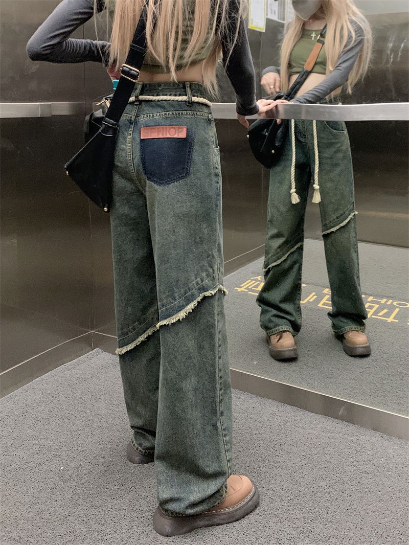Fray Trim Vintage Boyfriend Jeans - fairypeony
