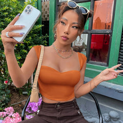 Short Sleeve Ribbed Crop Top - fairypeony