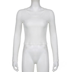 Lace Trim White Knit Top - fairypeony