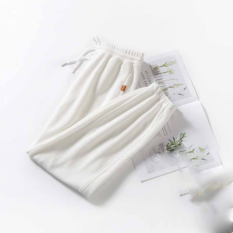 Waffle Casual Loose Harem Trousers, , women clothing, waffle-casual-loose-harem-trousers, , fairypeony