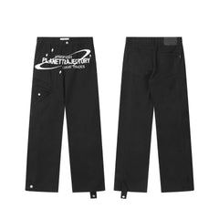 Vintage Logo Graphic Baggy Pants - fairypeony