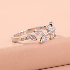 Zircon Tree Branch Adjustable Brass Ring, , women clothing, zircon-tree-branch-adjustable-brass-ring, , fairypeony