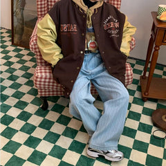 Vintage Badge Embroidered Varsity Jacket, , women clothing, vintage-badge-embroidered-varsity-jacket, , fairypeony