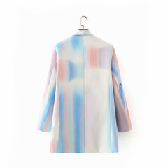 Autumn Green Fruit Collar Chalk Suit Jacket, , women clothing, autumn-green-fruit-collar-chalk-suit-jacket, , fairypeony