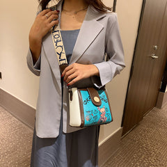 Graffiti Bear Wide Shoulder Bucket Bag, , women clothing, graffiti-bear-wide-shoulder-bucket-bag, , fairypeony