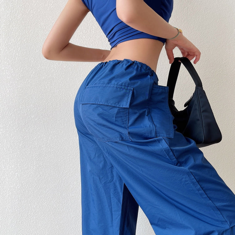 Size Friendly Straight Leg Parachute Cargo Pants, , women clothing, size-friendly-straight-leg-parachute-cargo-pants, , fairypeony