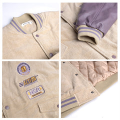 Badge Patch Corduroy Varsity Jacket, , women clothing, badge-patch-corduroy-varsity-jacket, , fairypeony