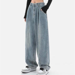 Vintage Blue Baggy Boyfriend Jeans - fairypeony