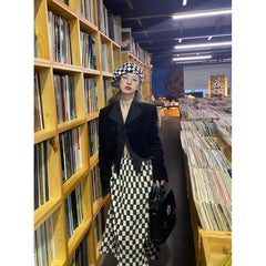 Irregular Striped Long Sleeve Button Down Blouse - fairypeony