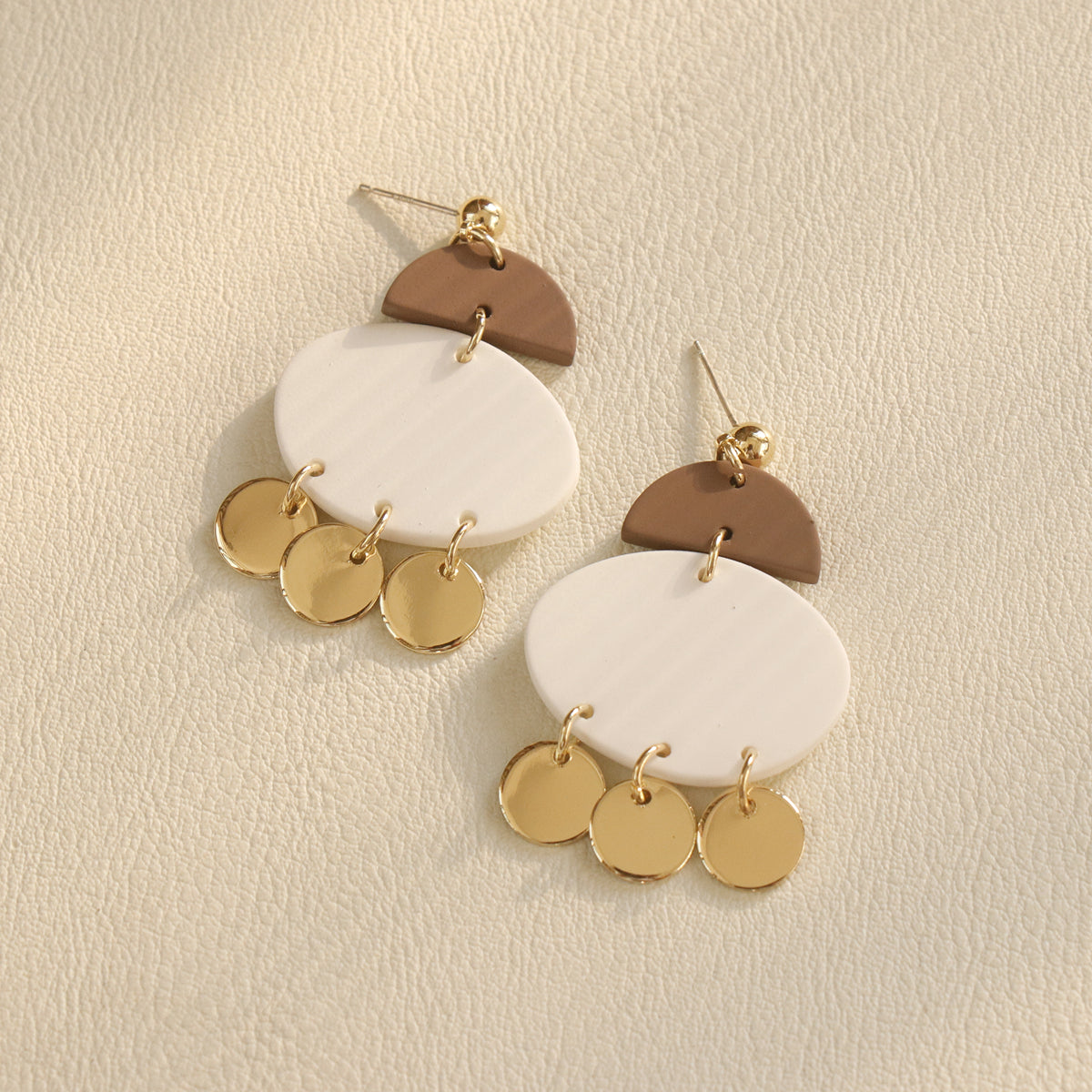 Body Clay Texture Lacquered Acrylic Earrings, , women clothing, body-clay-texture-lacquered-acrylic-earrings, , fairypeony