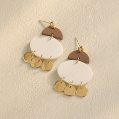 Body Clay Texture Lacquered Acrylic Earrings, , women clothing, body-clay-texture-lacquered-acrylic-earrings, , fairypeony