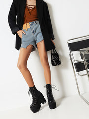 Cross Strapping Waterproof Boots, , women clothing, cross-strapping-waterproof-boots, black, fairypeony