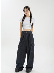 Vintage Punk Baggy Cargo Jeans - fairypeony