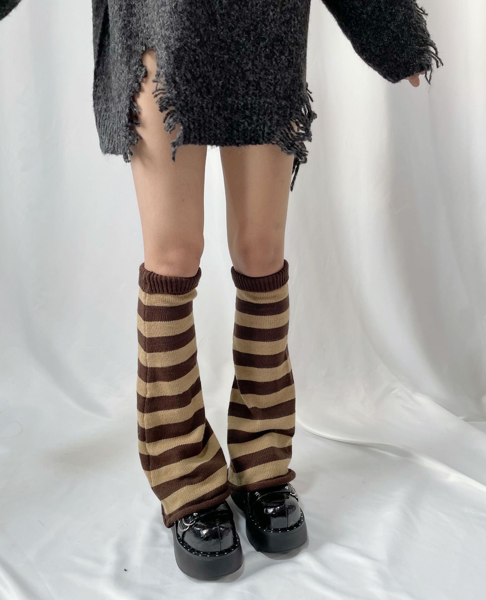 Vintage Striped Leg Socks, , women clothing, vintage-striped-leg-socks, , fairypeony