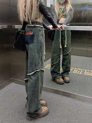 Fray Trim Vintage Boyfriend Jeans - fairypeony