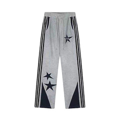 Vintage Star Print Sweatpants - fairypeony