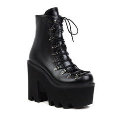 Cross Strapping Waterproof Boots, , women clothing, cross-strapping-waterproof-boots, black, fairypeony
