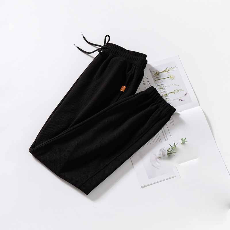 Waffle Casual Loose Harem Trousers, , women clothing, waffle-casual-loose-harem-trousers, , fairypeony