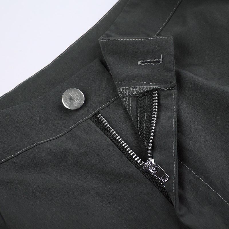 Patchwork Baggy Parachute Cargo Pants - fairypeony