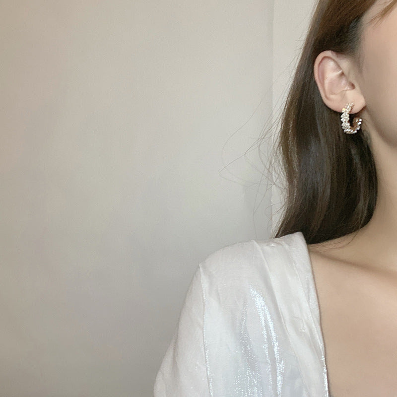 Flower White Earrings, , women clothing, flower-white-earrings, , fairypeony