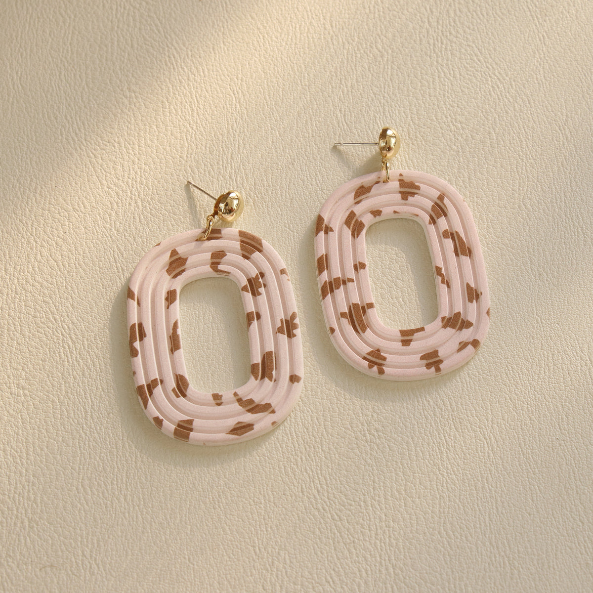 Body Clay Texture Lacquered Acrylic Earrings, , women clothing, body-clay-texture-lacquered-acrylic-earrings, , fairypeony