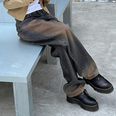 Faded Wash Baggy Boyfriend Jeans - fairypeony