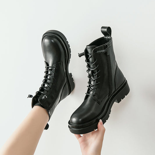 Leather Martin Boots, , women clothing, leather-martin-boots, , fairypeony