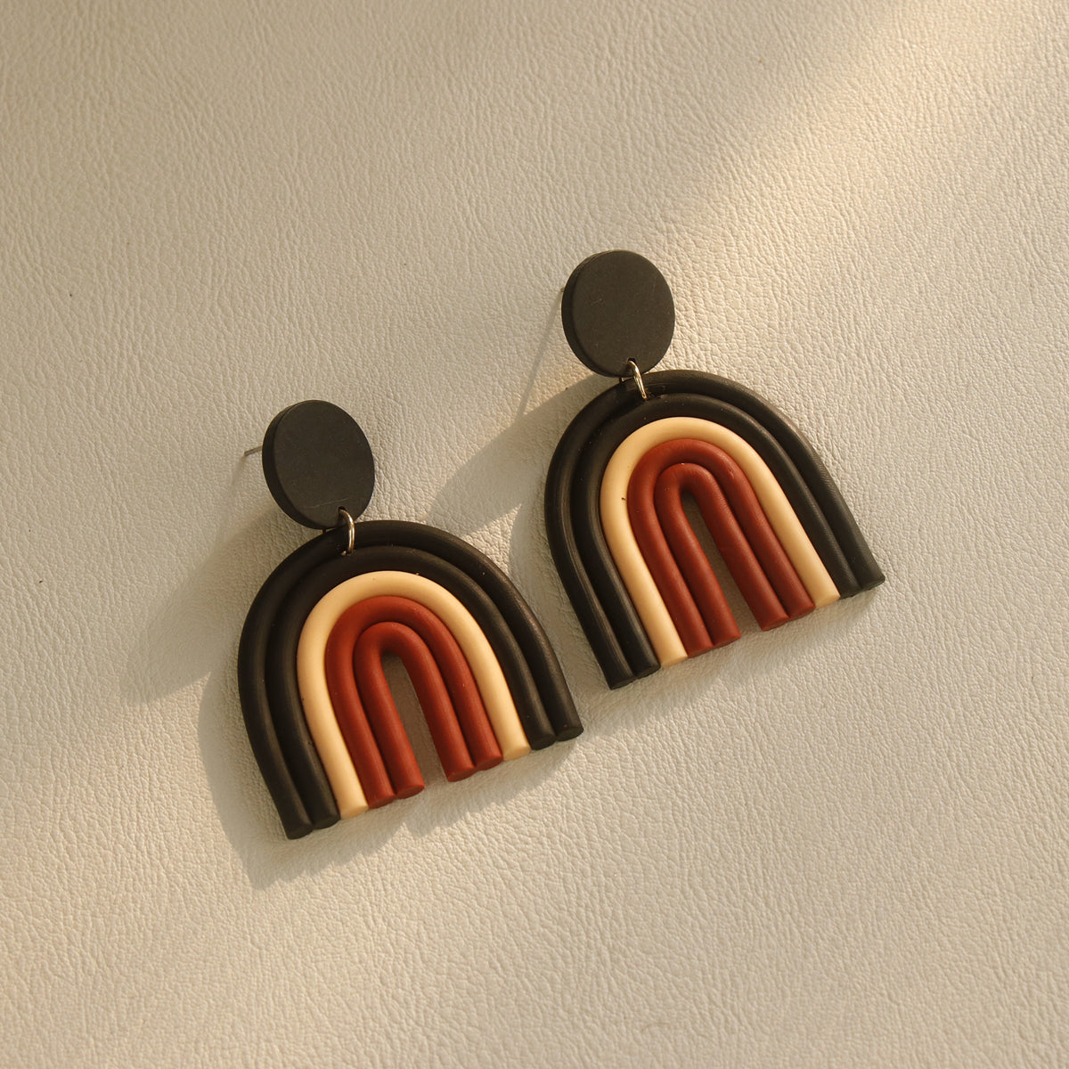 Body Clay Texture Lacquered Acrylic Earrings, , women clothing, body-clay-texture-lacquered-acrylic-earrings, , fairypeony