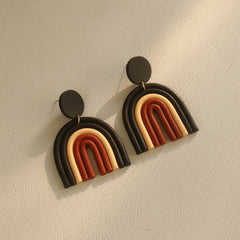 Body Clay Texture Lacquered Acrylic Earrings, , women clothing, body-clay-texture-lacquered-acrylic-earrings, , fairypeony