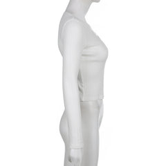 Lace Trim White Knit Top - fairypeony