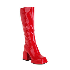 Waterproof Platform Candy Color High Boots, , women clothing, waterproof-platform-candy-color-high-boots, , fairypeony