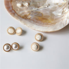 Pearl Cat Eye Stud Earrings, , women clothing, pearl-cat-eye-stud-earrings, , fairypeony
