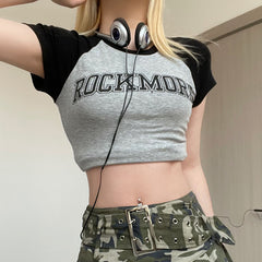 Logo Design Raglan Sleeve Crop Top - fairypeony