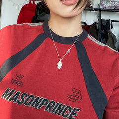 Patchwork Stripe Logo Short Sleeve Tee - fairypeony