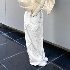 Pintuck Detail Straight Leg Pants - fairypeony