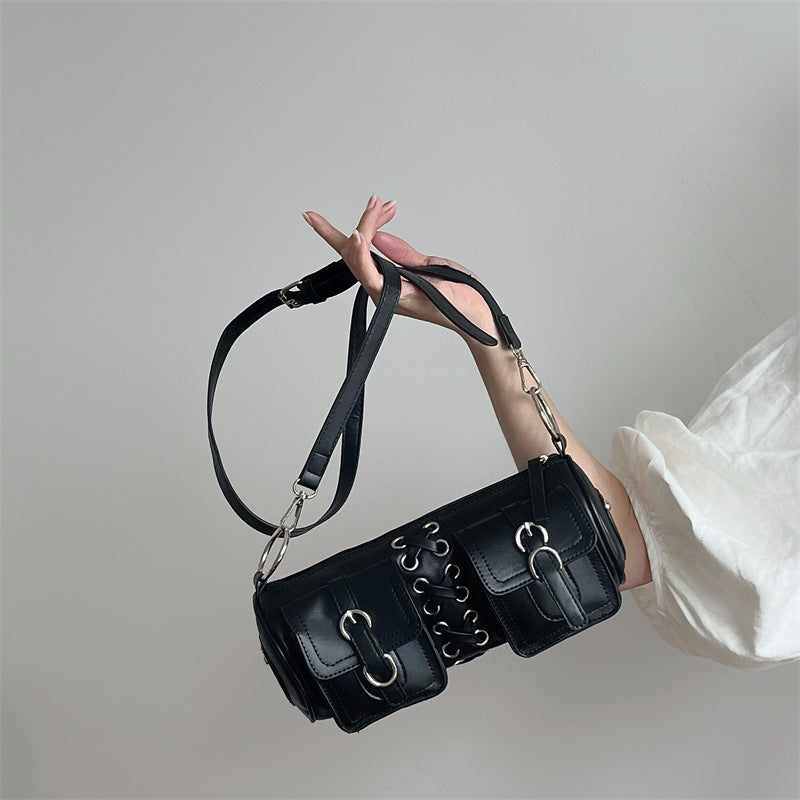 Pu Leather Ties Y2K Crossbody Bag - fairypeony